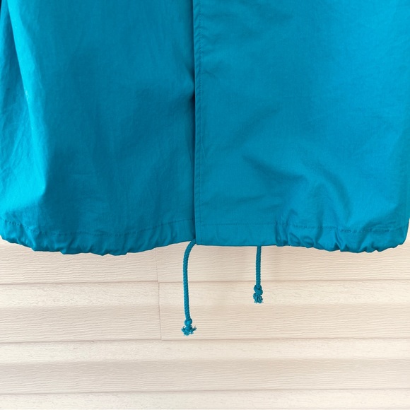 Garnet Hill Womens Blue Hooded Spring Longline Jacket Size 12 - Picture 9 of 13